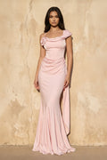 Floral Mermaid Gown in Pink